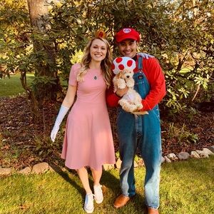 Women short sleeve pink casual midi dress